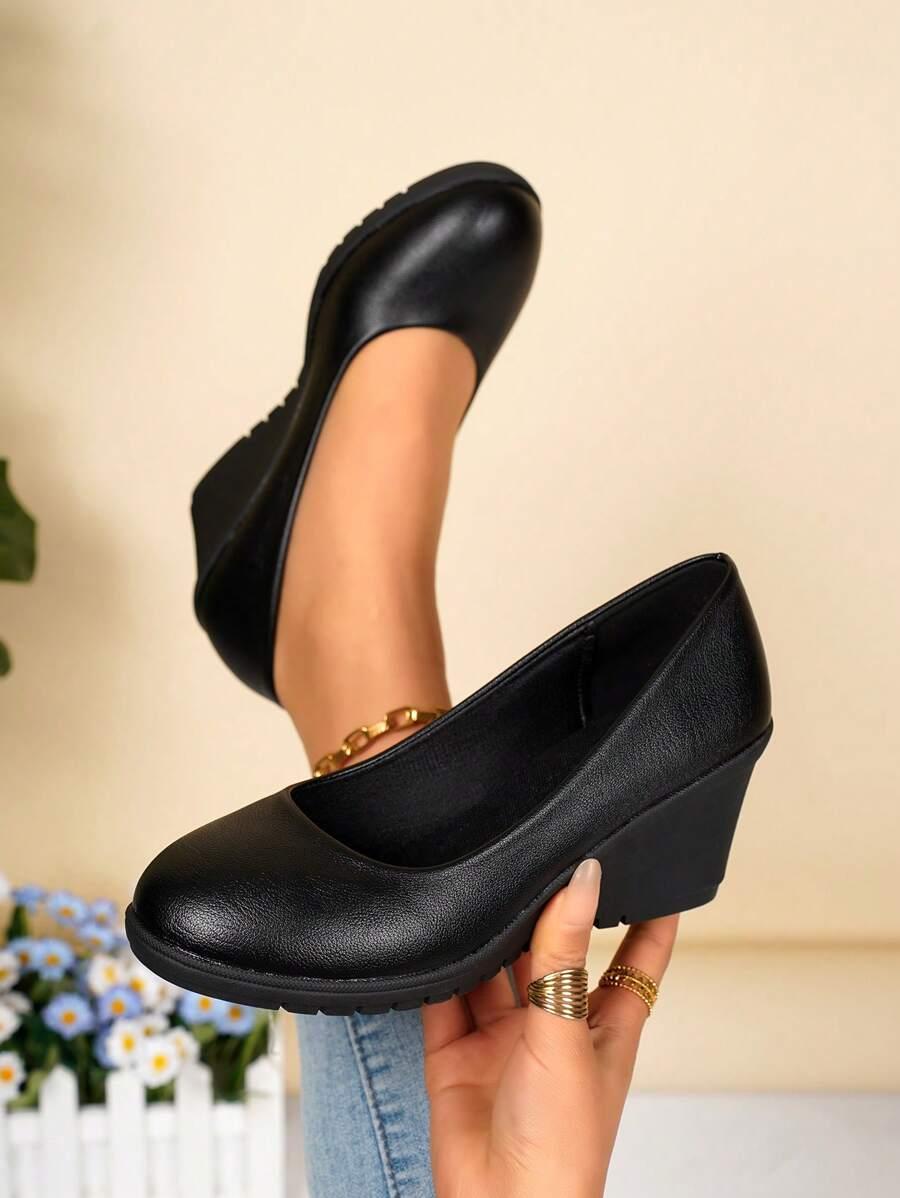 SHEIN CZARNE CZÓŁENKA PLATFORMA S06__37,5