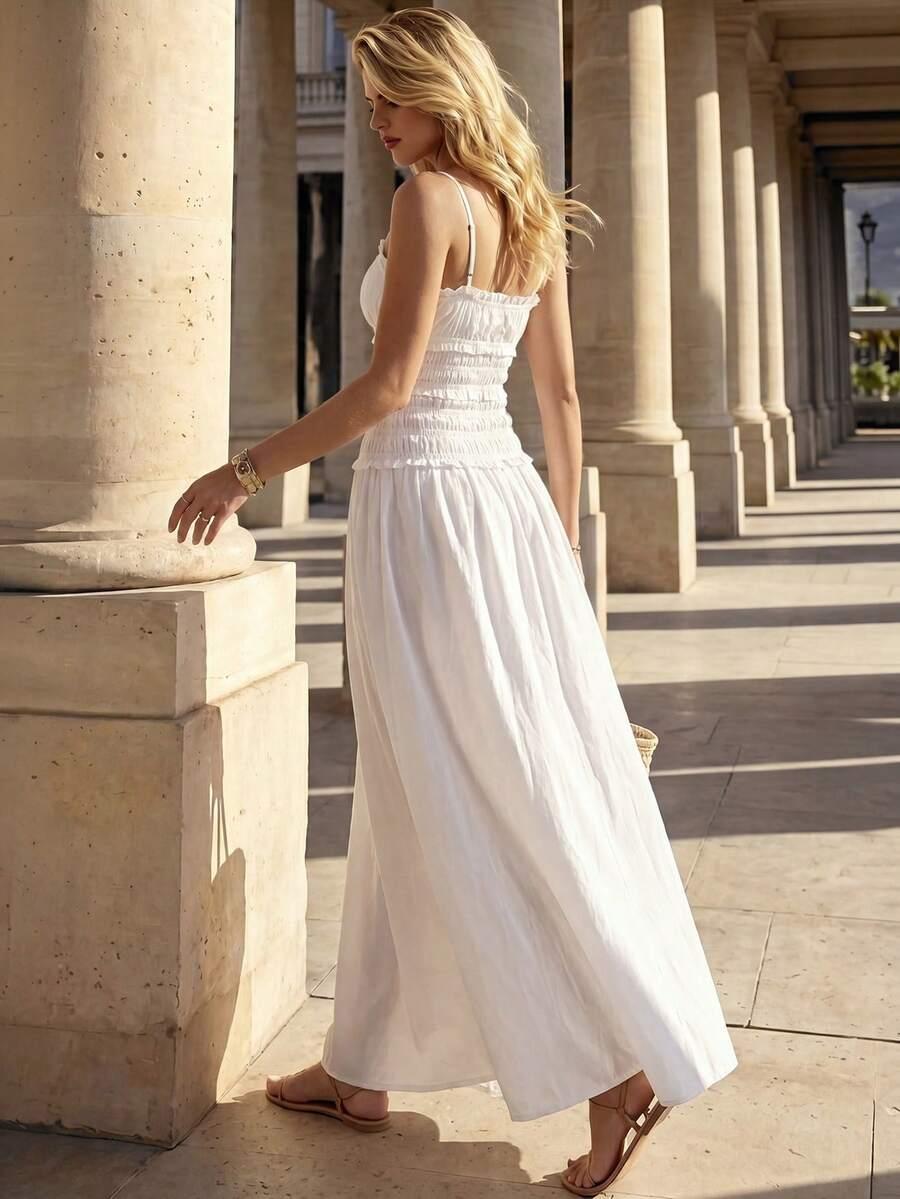 PERIROSE BIAŁA MAXI SUKIENKA S06__M
