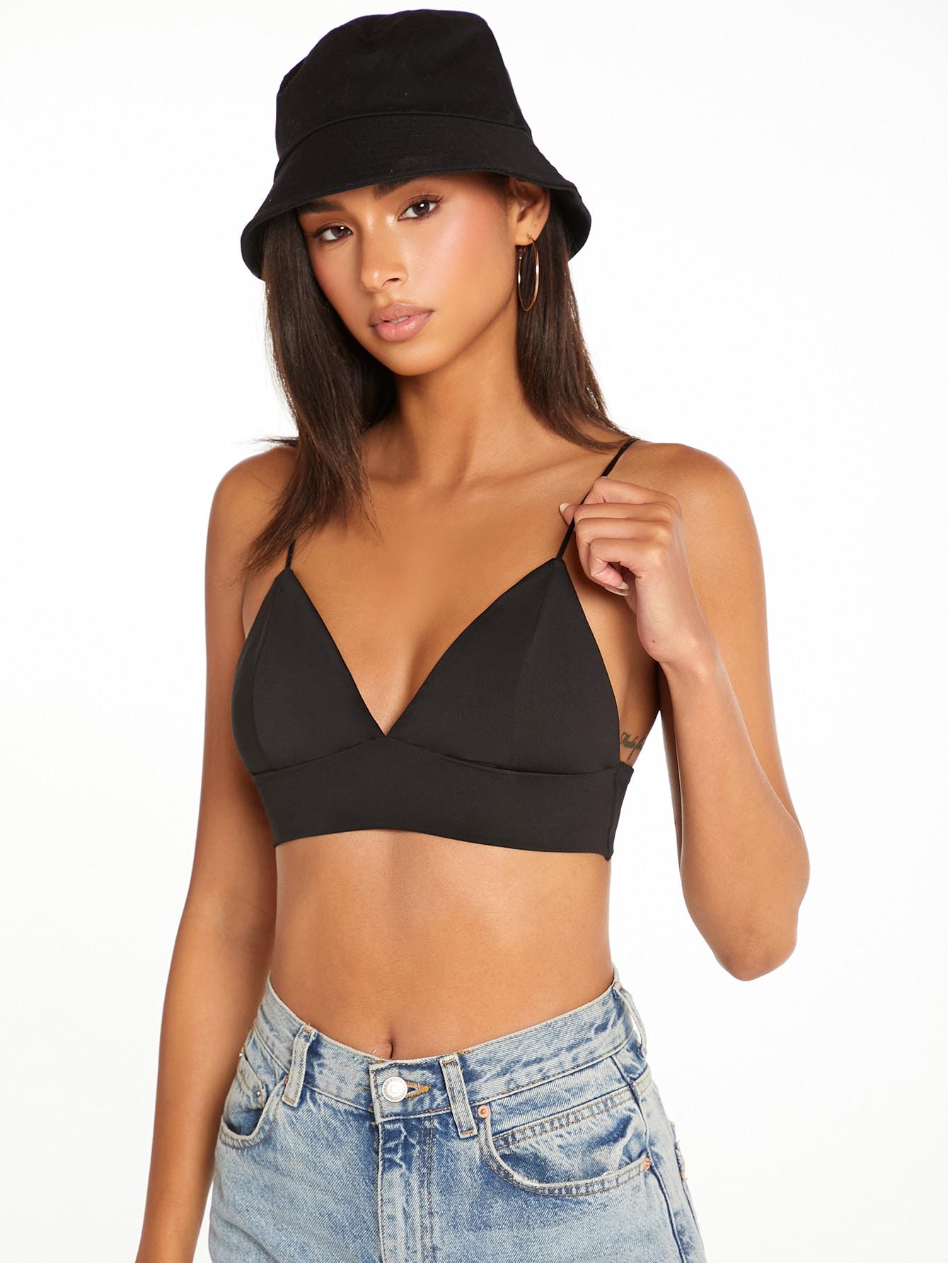 SHEIN CZARNY TOP BEZ RAMIĄCZEK S06__M
