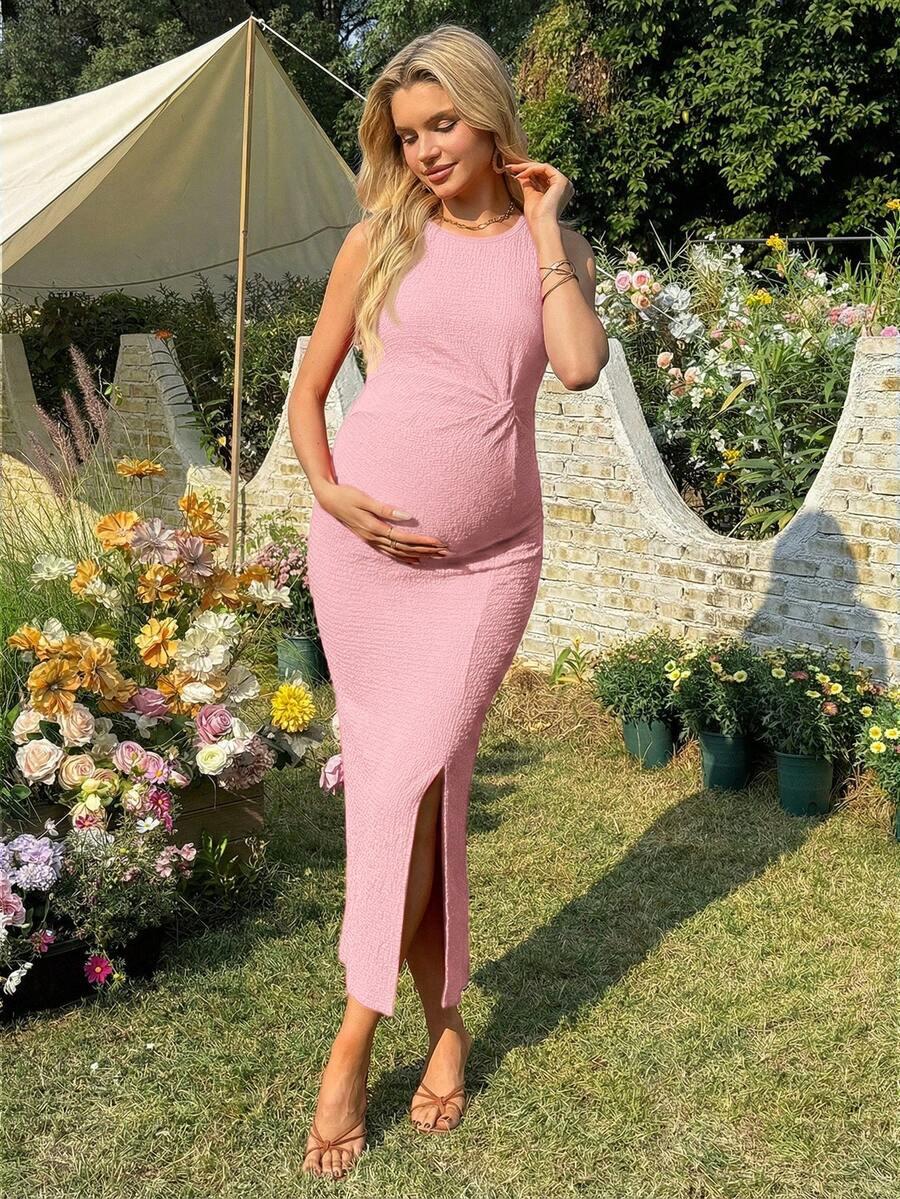 SHEIN RÓŻOWA SUKIENKA CIĄŻOWA S06__S