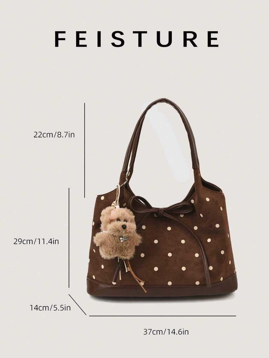 SHEIN BRĄZOWA TOREBKA NA RAMIĘ S07__37X14X29