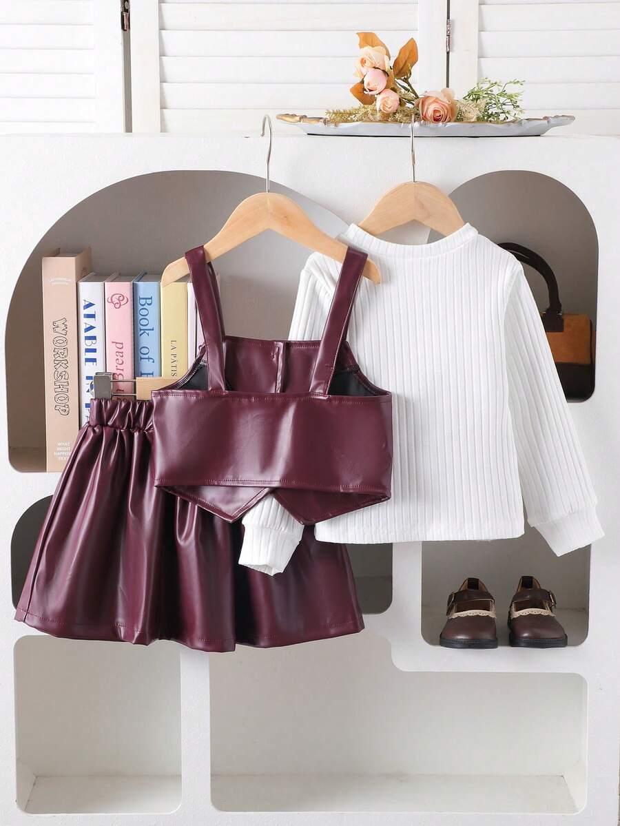 SHEIN KOMPLET SPÓDNICA BLUZKA TOP S06__110-116