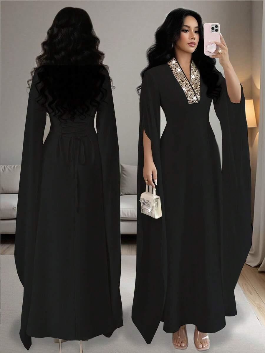 RAFFERIZA CZARNA MAXI SUKIENKA S06__L