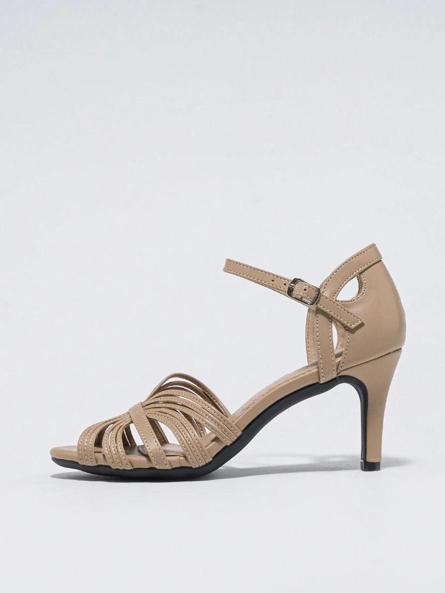 SHEIN BEŻOWE SANDAŁY OBCAS S06__38