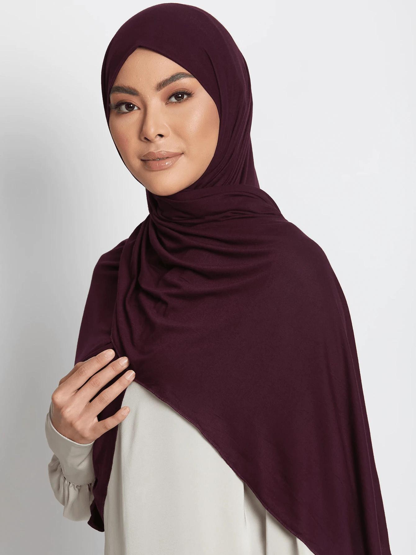 SHEIN BORDOWA CHUSTA HIDŻAB S07__