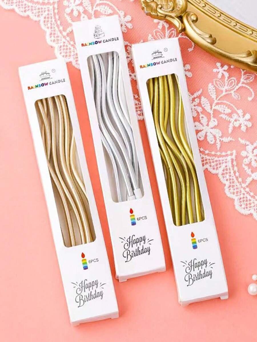 SHEIN SREBRNE ŚWIECE 4-PACK S07