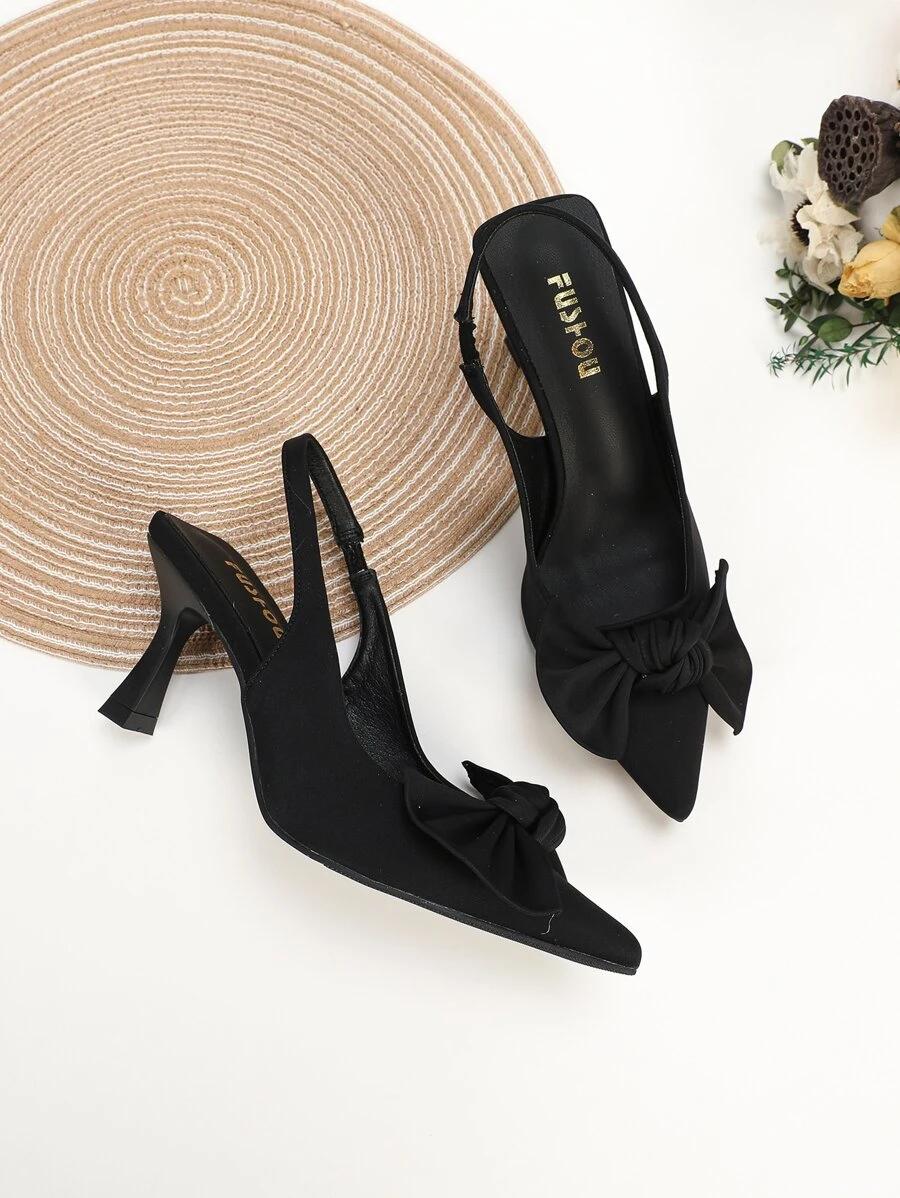 SHEIN CZARNE CZÓŁENKA KOKARDA S06__37,5