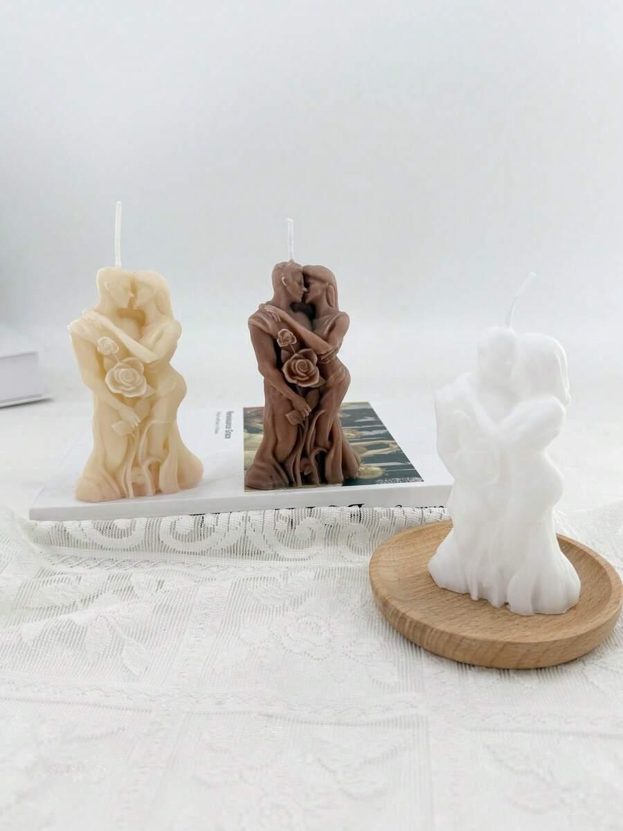 SHEIN BRĄZOWA ŚWIECA DEKORACYJNA S07__10.7X6CM