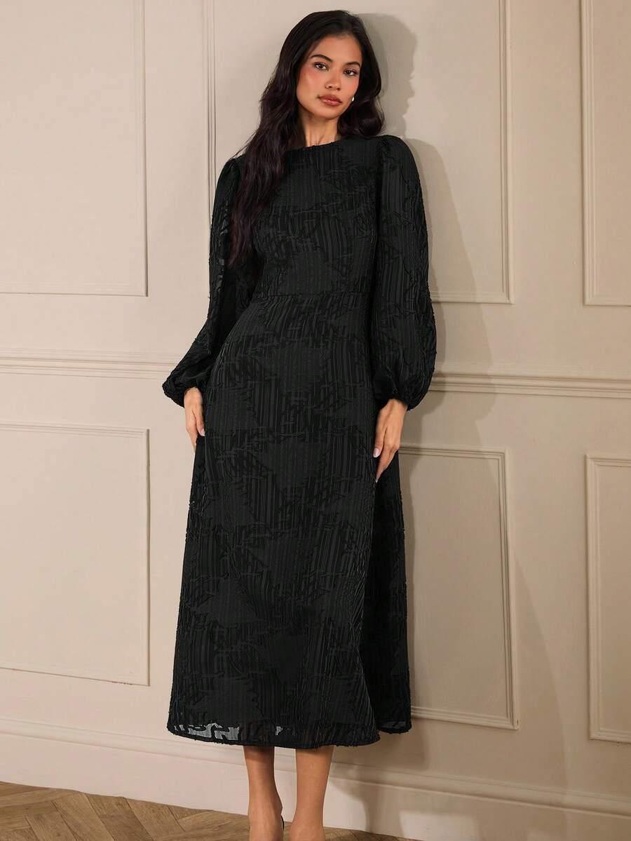 LILORA CZARNA SUKIENKA TEKSTURA S06__XL