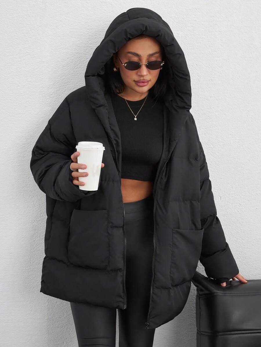 SHEIN CZARNA KURTKA ZAMEK W01__L