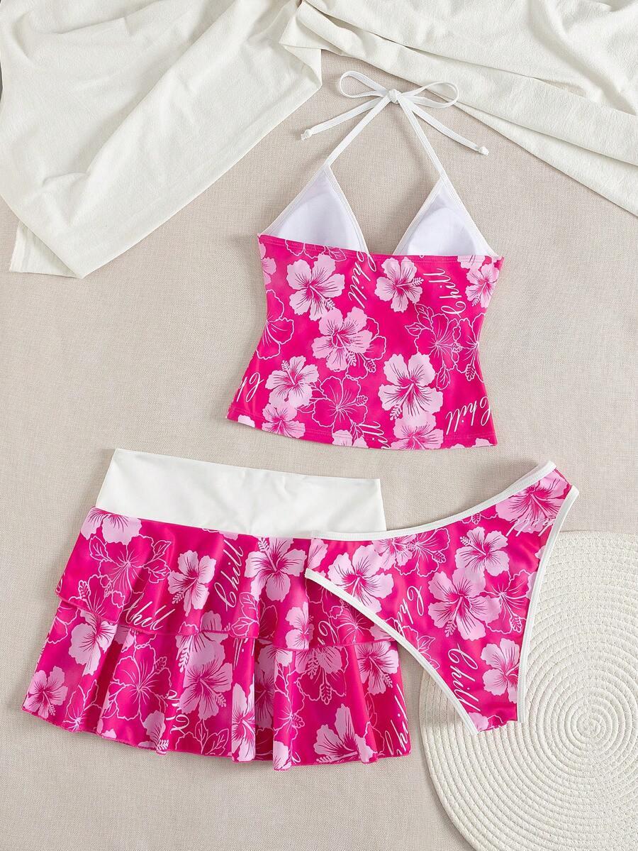 BELLISIA TRZYCZĘŚCIOWY KOMPLET BIKINI PRINT S09__M