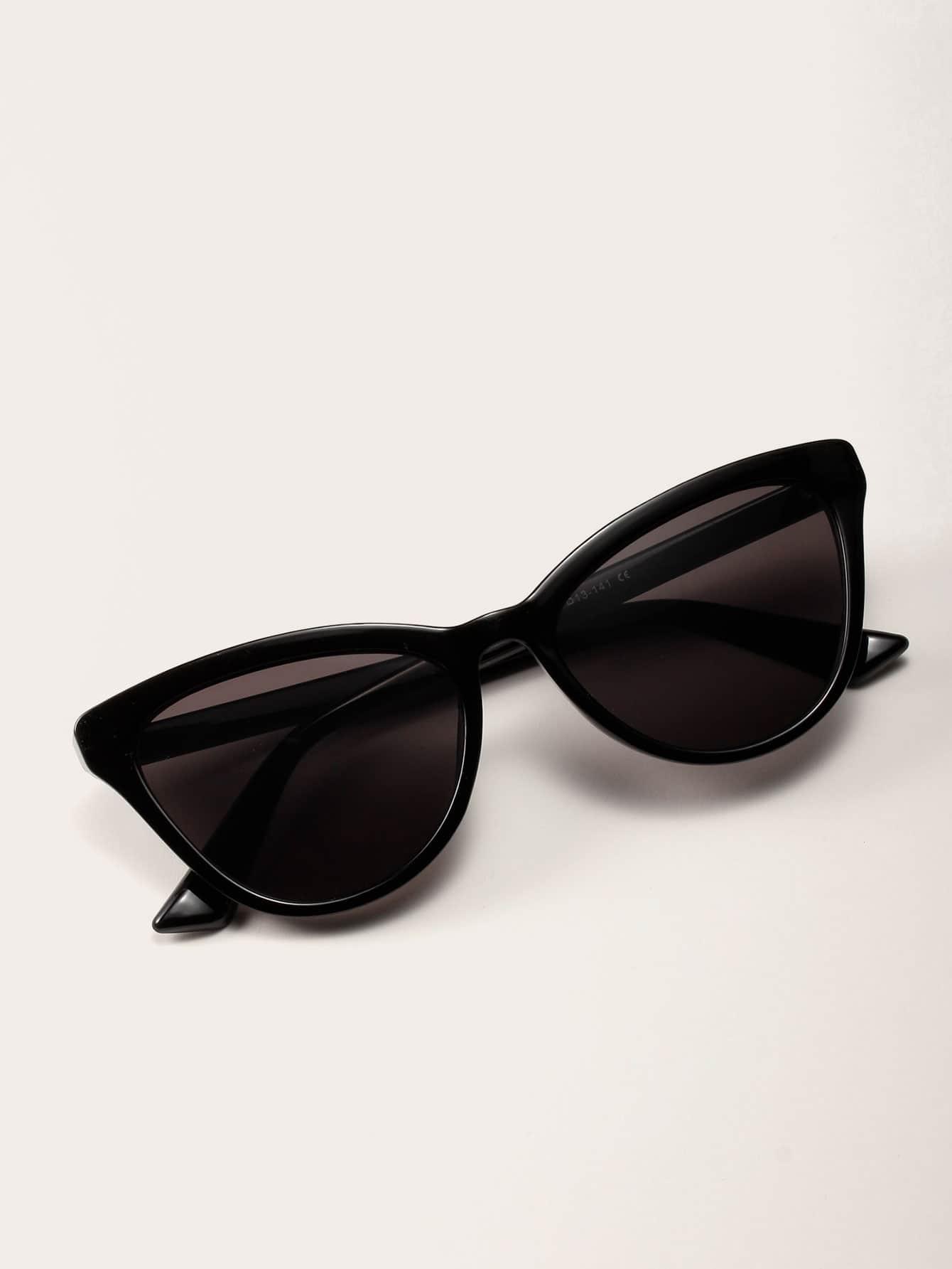 SHEIN CZARNE OKULARY PRZECIWSŁONECZNE FUTERAŁ S07