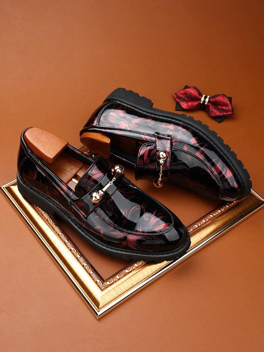 SHEIN CZARNE LAKIEROWANE MOKASYNY S06__39