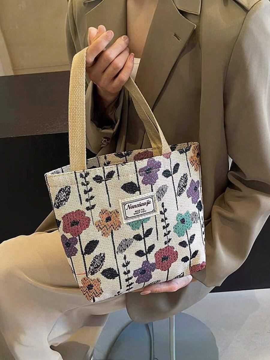 SHEIN TOREBKA PRINT KWIATY S07__38X30X7