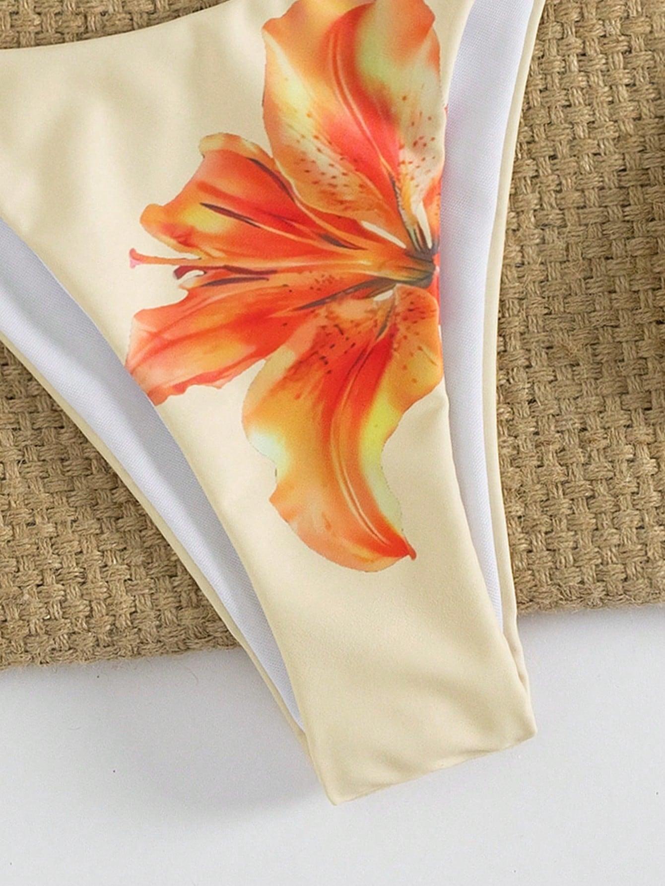 SHEIN ŻÓŁTY DWUCZĘŚCIOWY STRÓJ KĄPIELOWY S09__XXS