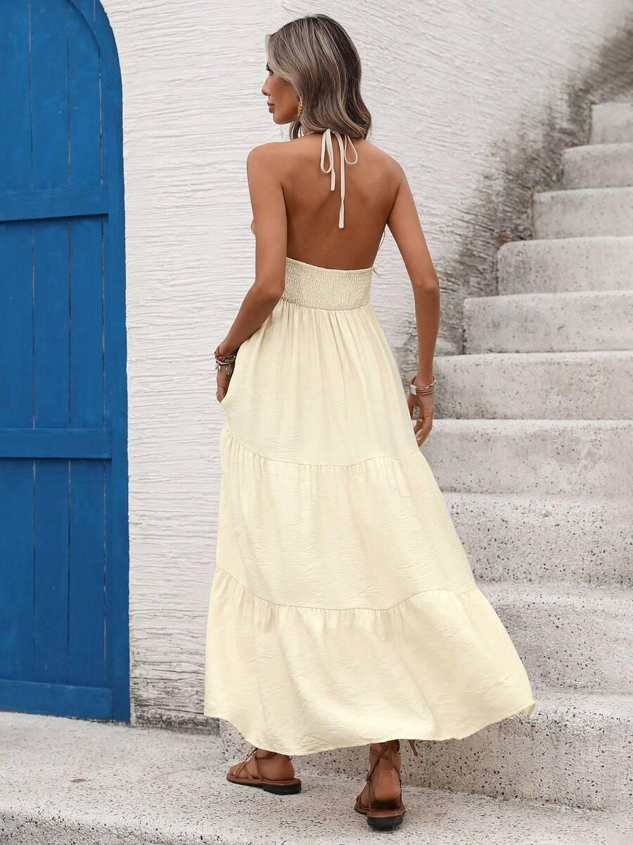 SHEIN ŻÓŁTA MAXI SUKIENKA S06__XS