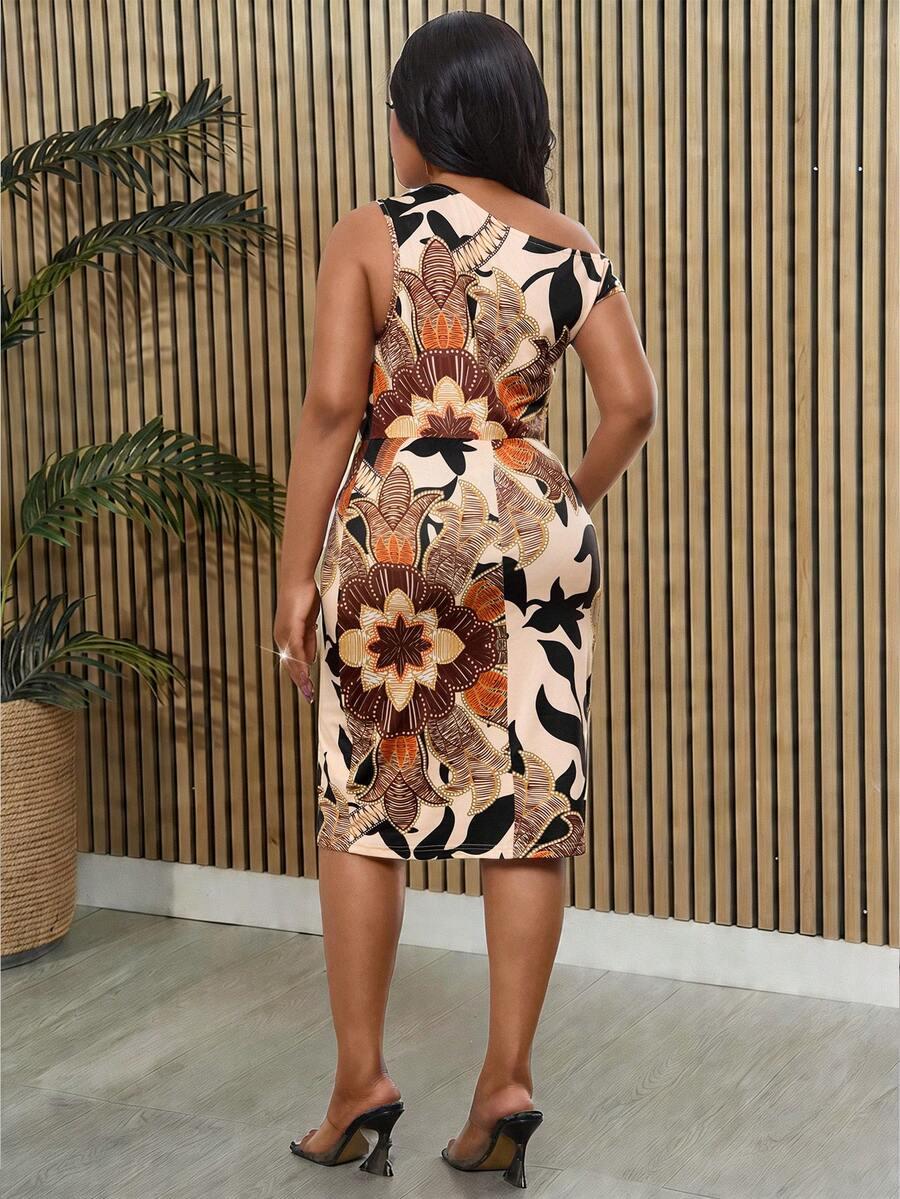 SHEIN MIDI SUKIENKA WZÓR S09__XXL