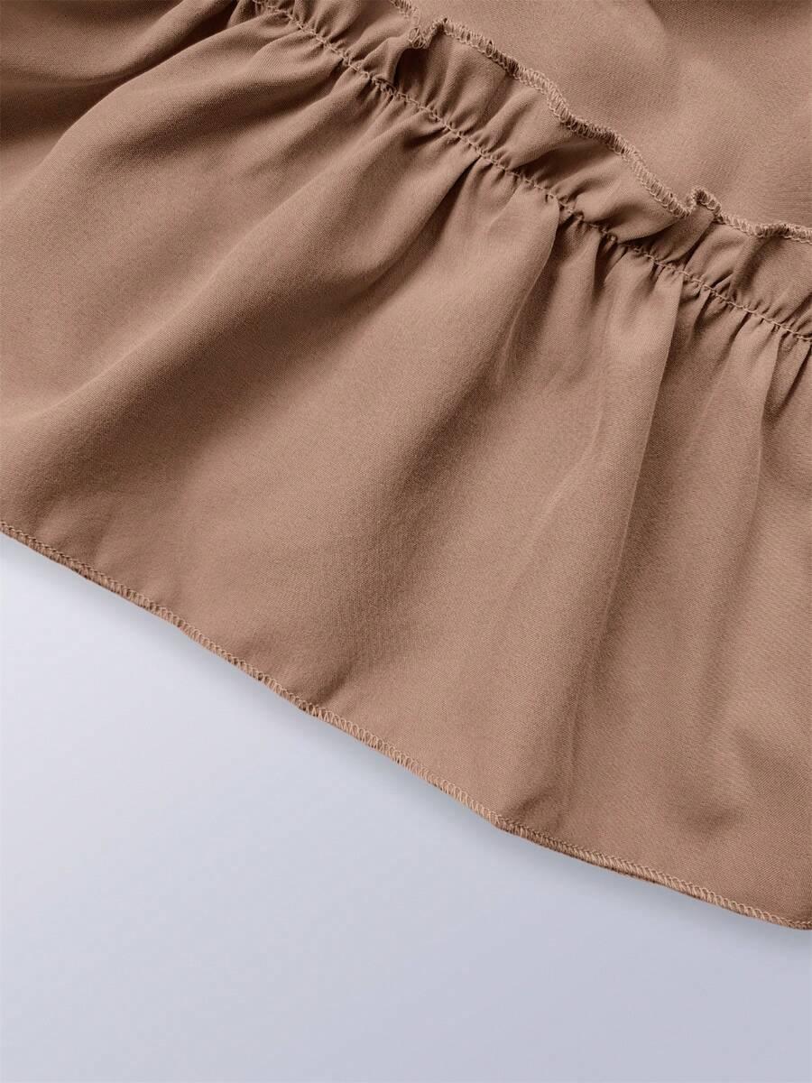 SHEIN BEŻOWA MINI SUKIENKA S06__S