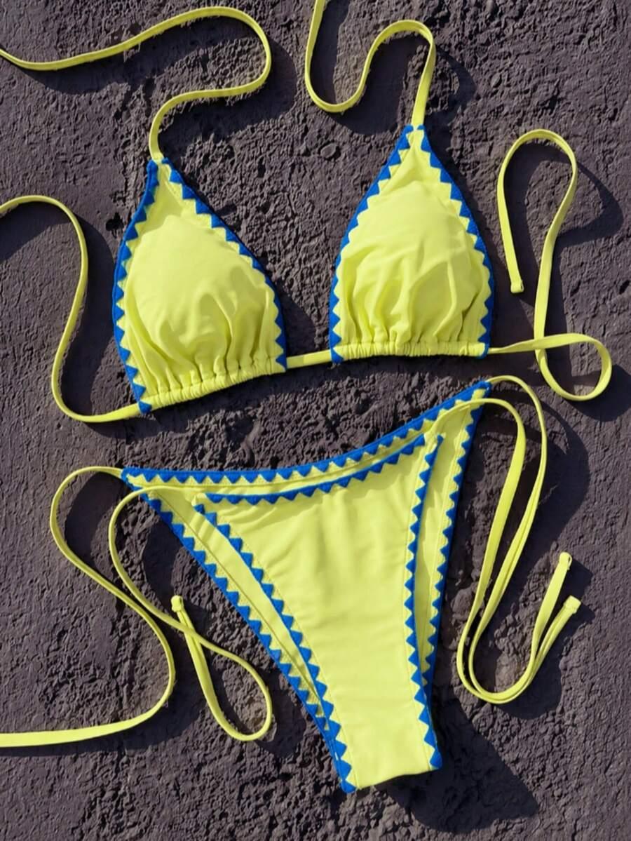 SHEIN DWUCZĘŚCIOWY STRÓJ KĄPIELOWY S09__L