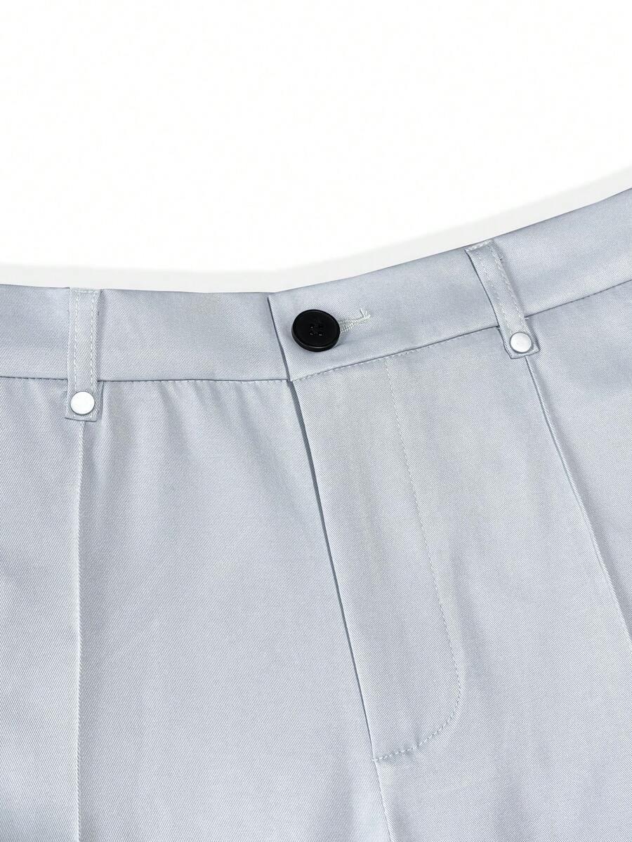 MANFINITY SZARE ELEGANCKIE SPODNIE PK01__S