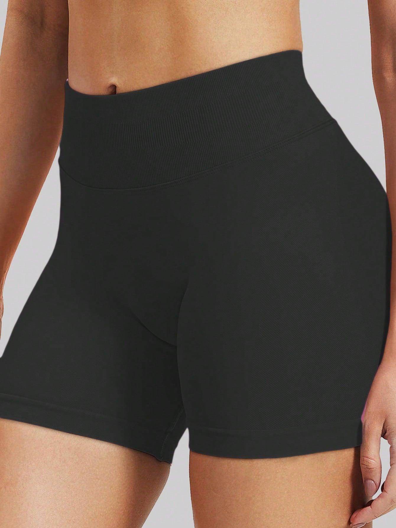 SHEIN CZARNE SPODENKI SPORTOWE S09__L