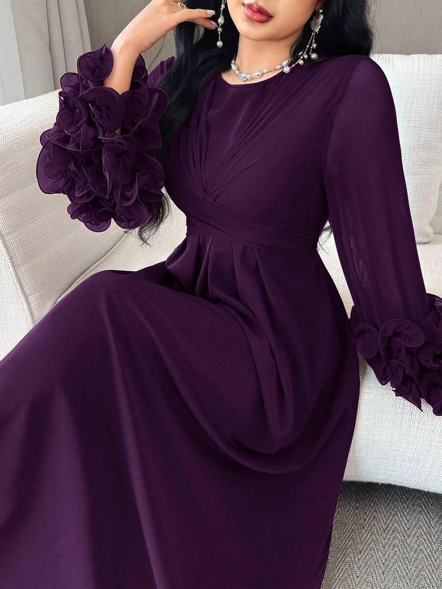 MODELYN FIOLETOWA MAXI SUKIENKA S06__L