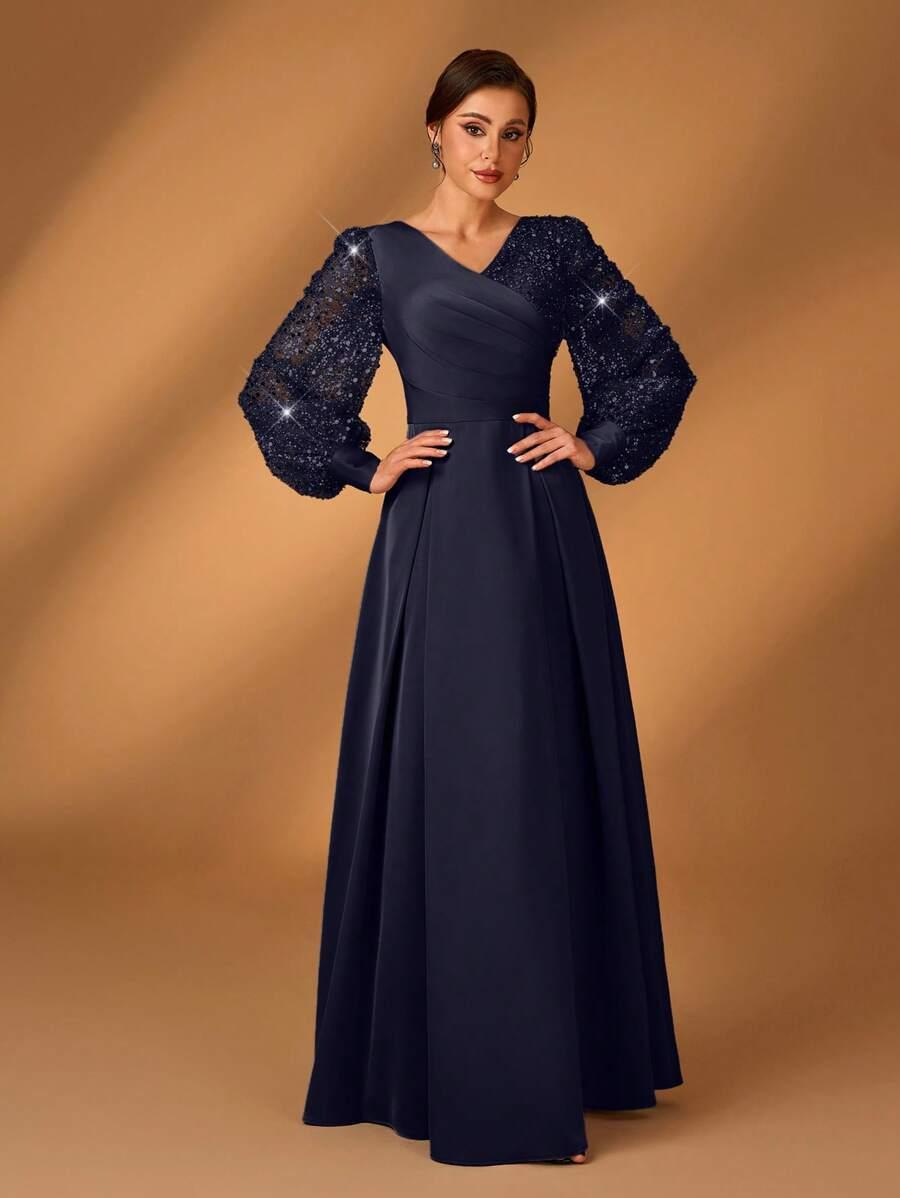 SHEIN GRANATOWA MAXI SUKIENKA S06__M