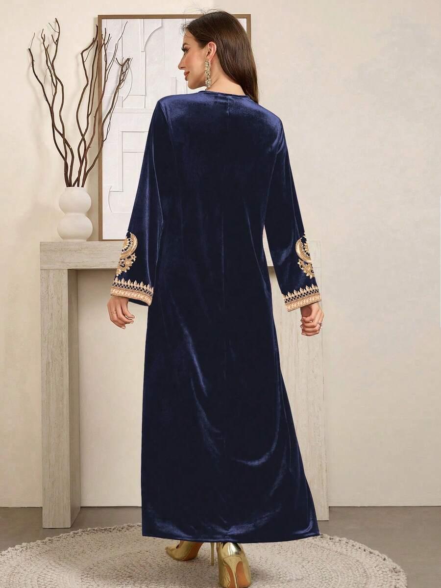 SHEIN GRANATOWA MAXI SUKIENKA