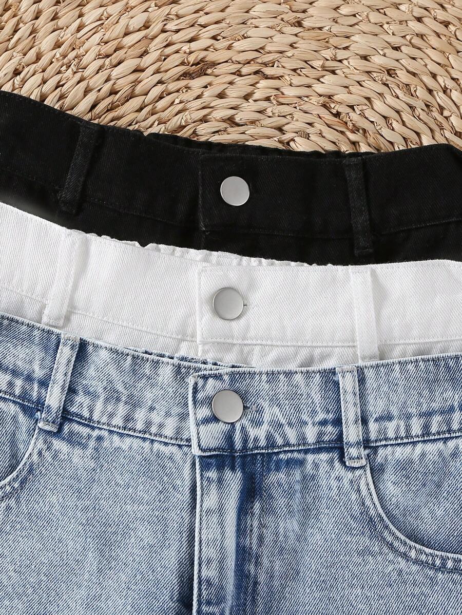 SHEIN JEANSOWE SPODENKI 3-PACK S06__128-134