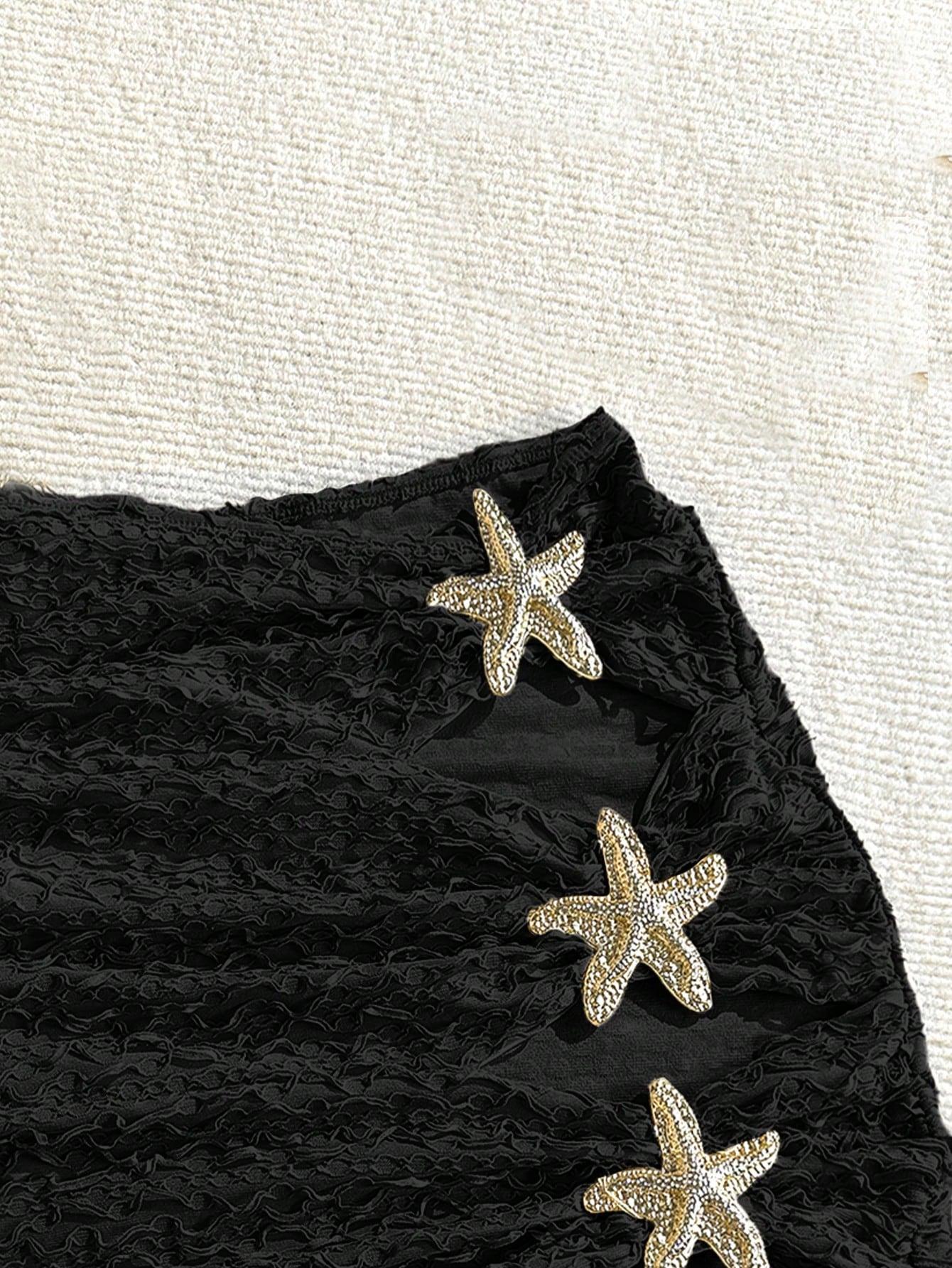 SHEIN CZARNY DÓŁ OD STROJU KĄPIELOWEGO S06__L