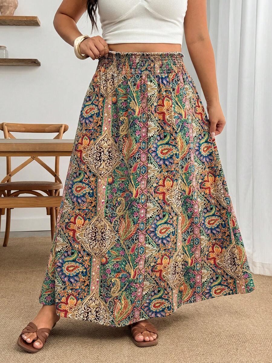 ENLIVA MAXI SPÓDNICA PRINT S06__52