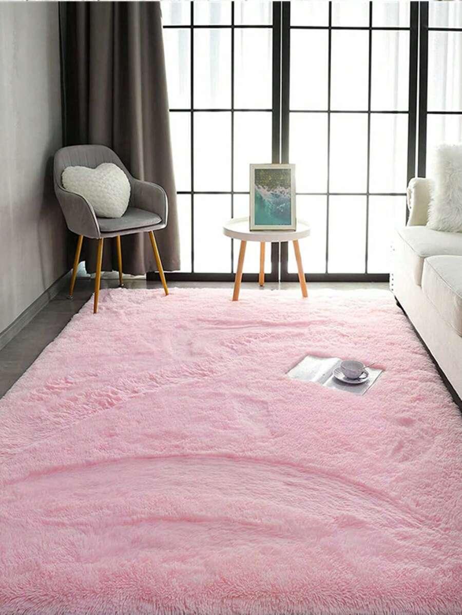 SHEIN RÓŻOWY FUTRZANY DYWAN S07__100X200