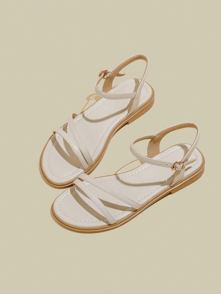 SHEIN BIAŁE SANDAŁY SPRZĄCZKA S06__38