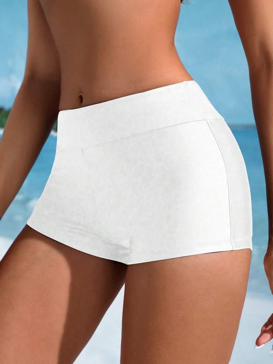 SHEIN BIAŁY DÓŁ OD BIKINI SZORTY S09__L