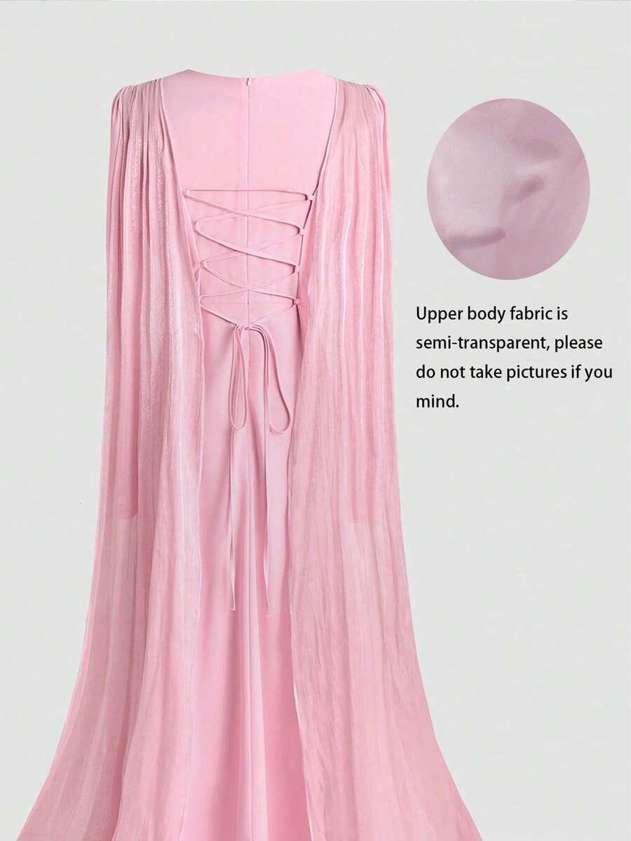 SHEIN RÓŻOWA MAXI SUKIENKA S06__M