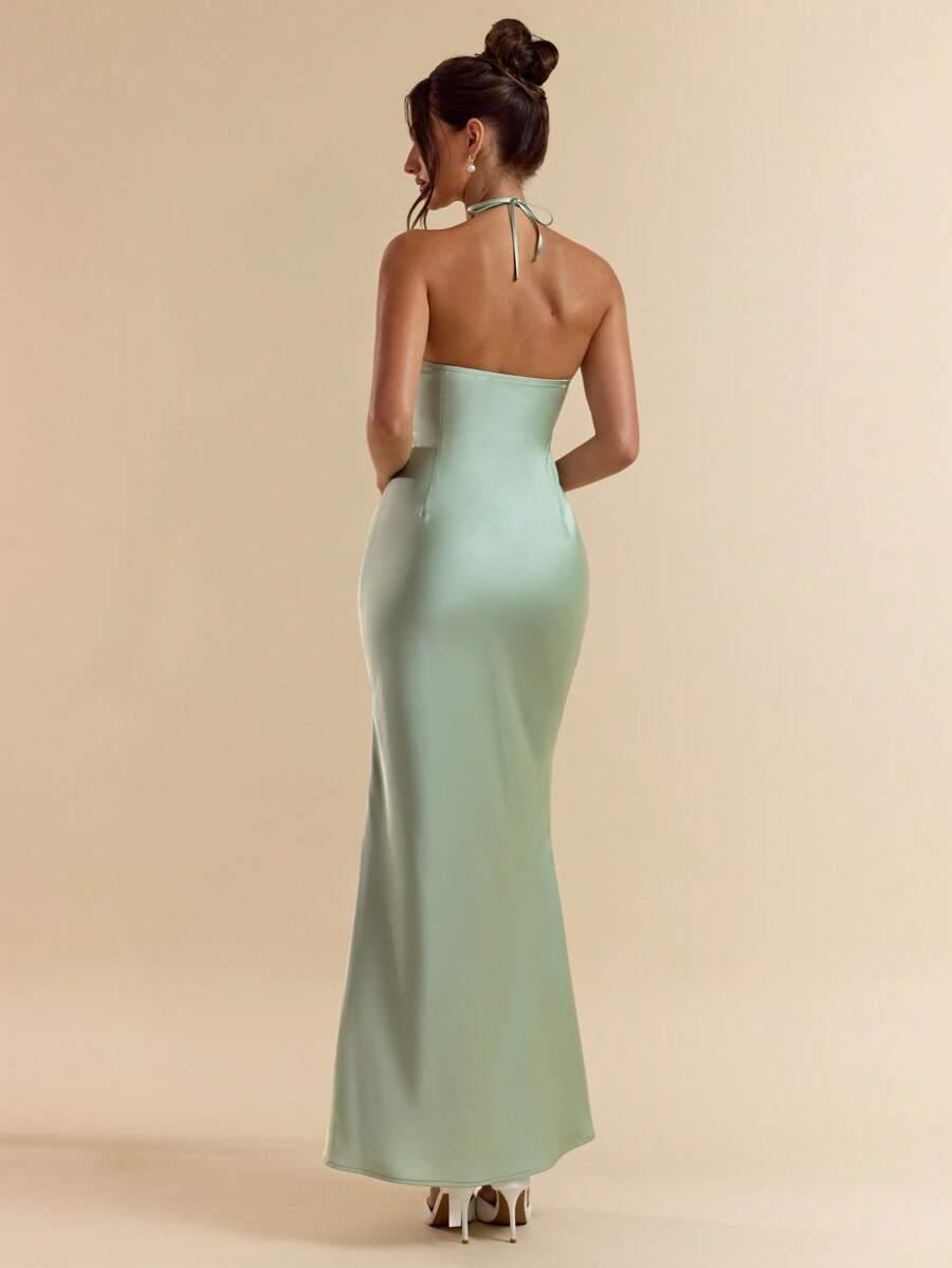 SHEIN ZIELONA SUKIENKA MAXI S06__XS