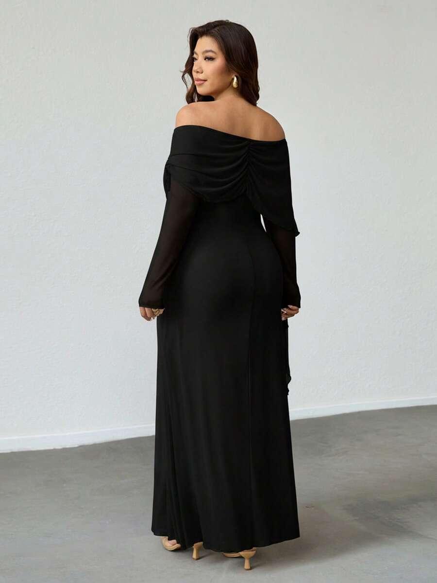 FIRERIE CZARNA MAXI SUKIENKA S06__XXL