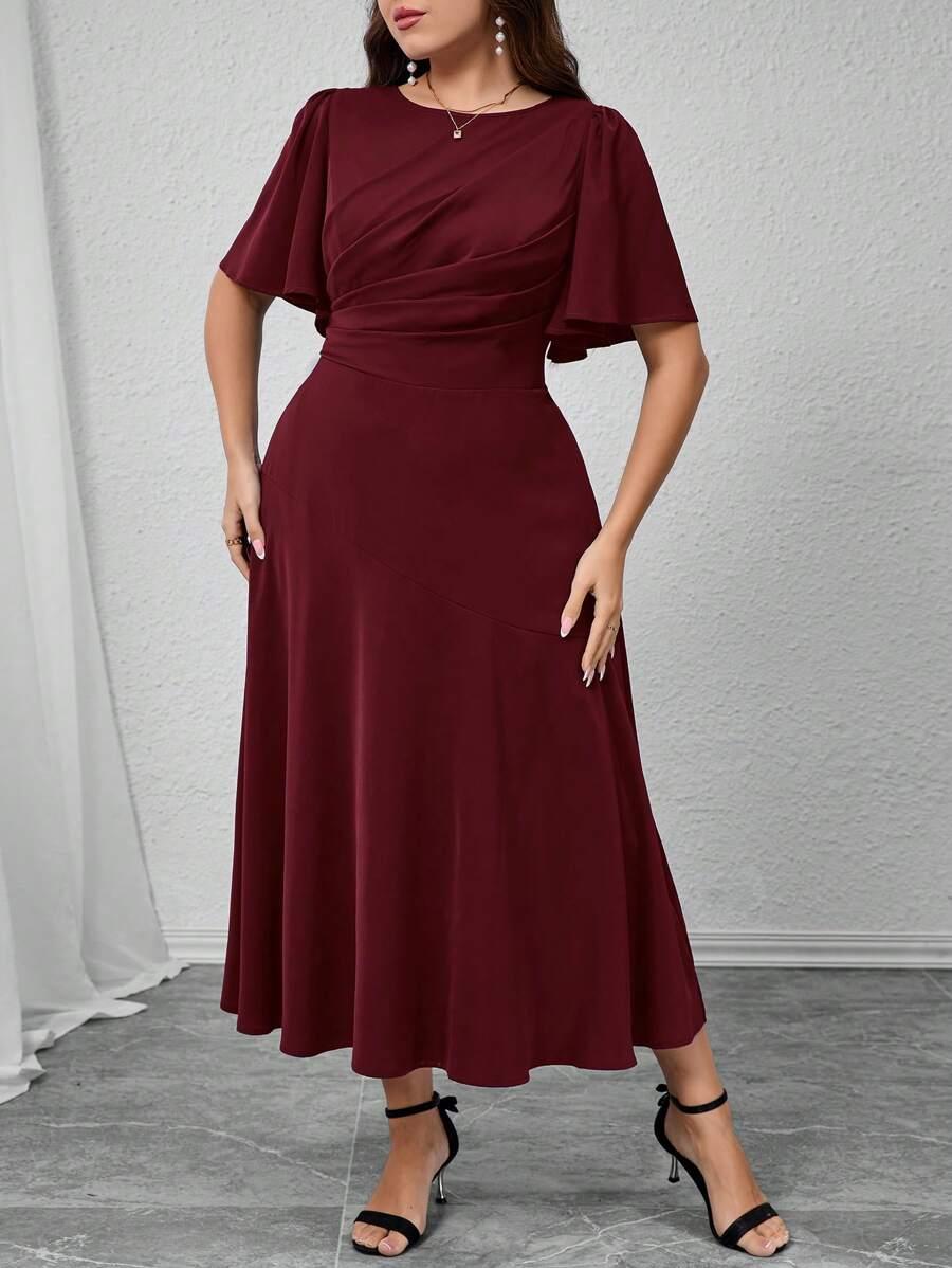 SHEIN CZERWONA MAXI SUKIENKA S06__48