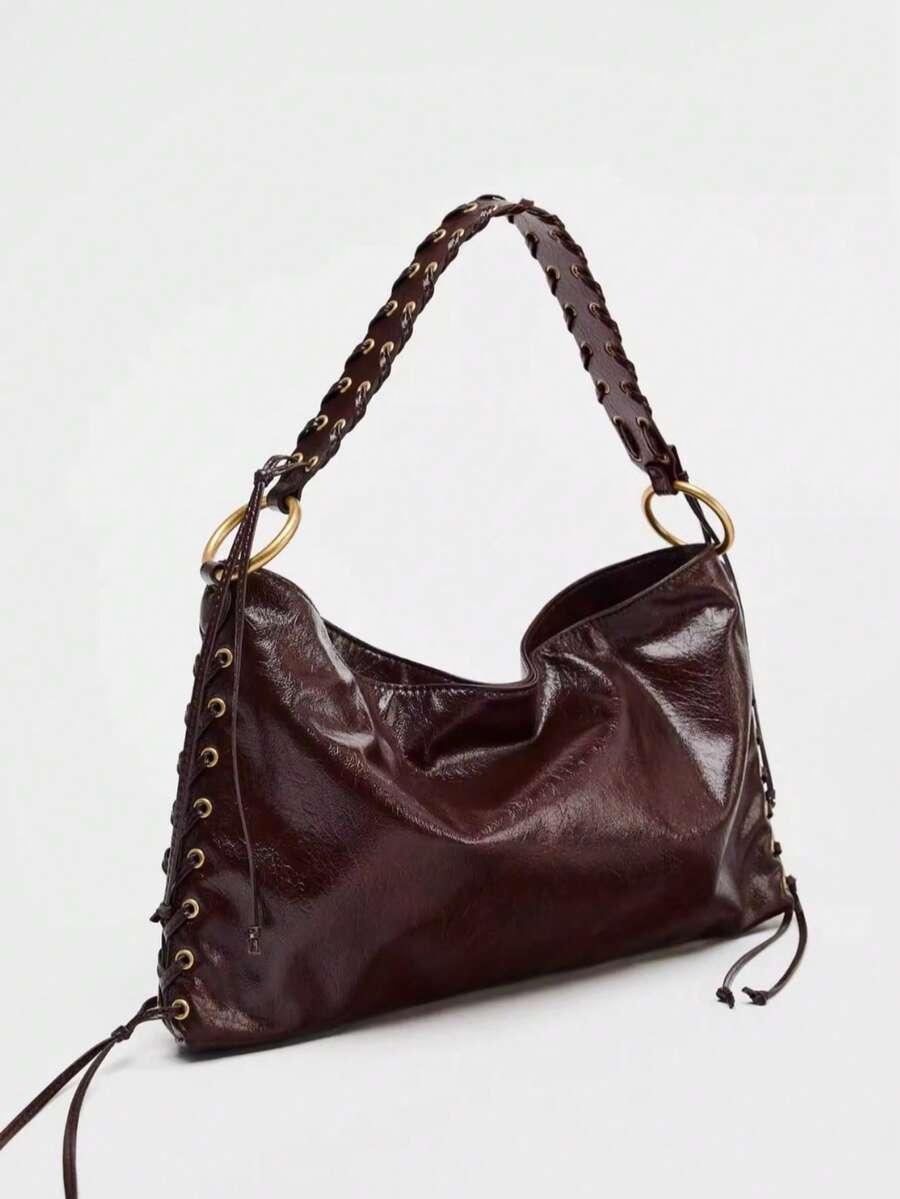 SHEIN BORDOWA TOREBKA NA RAMIĘ S07__3,5X22X36,5CM