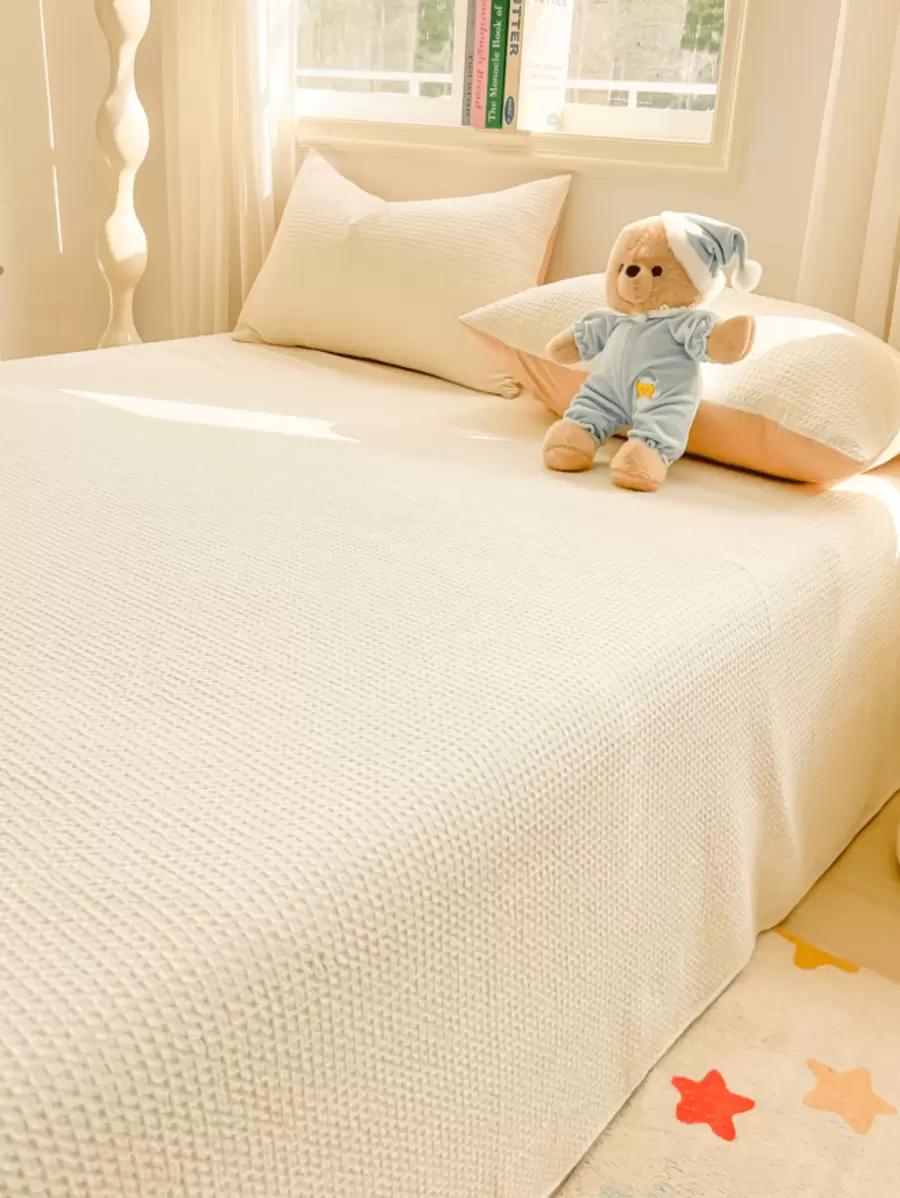 SHEIN BEŻOWE PRZEŚCIERADŁO NA ŁÓŻKO S07__200X240