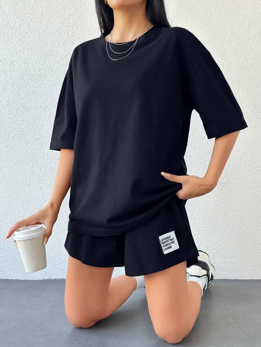 SHEIN BLUZKA SPODENKI KOMPLET S06__L