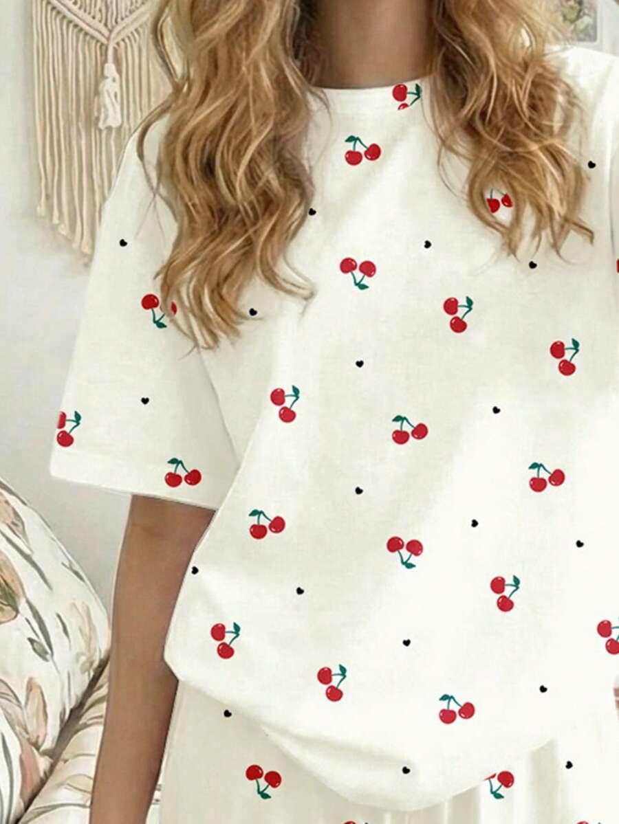 SHEIN PIŻAMA DWUCZĘŚCIOWA BLUZKA SPODNIE S06__158/164