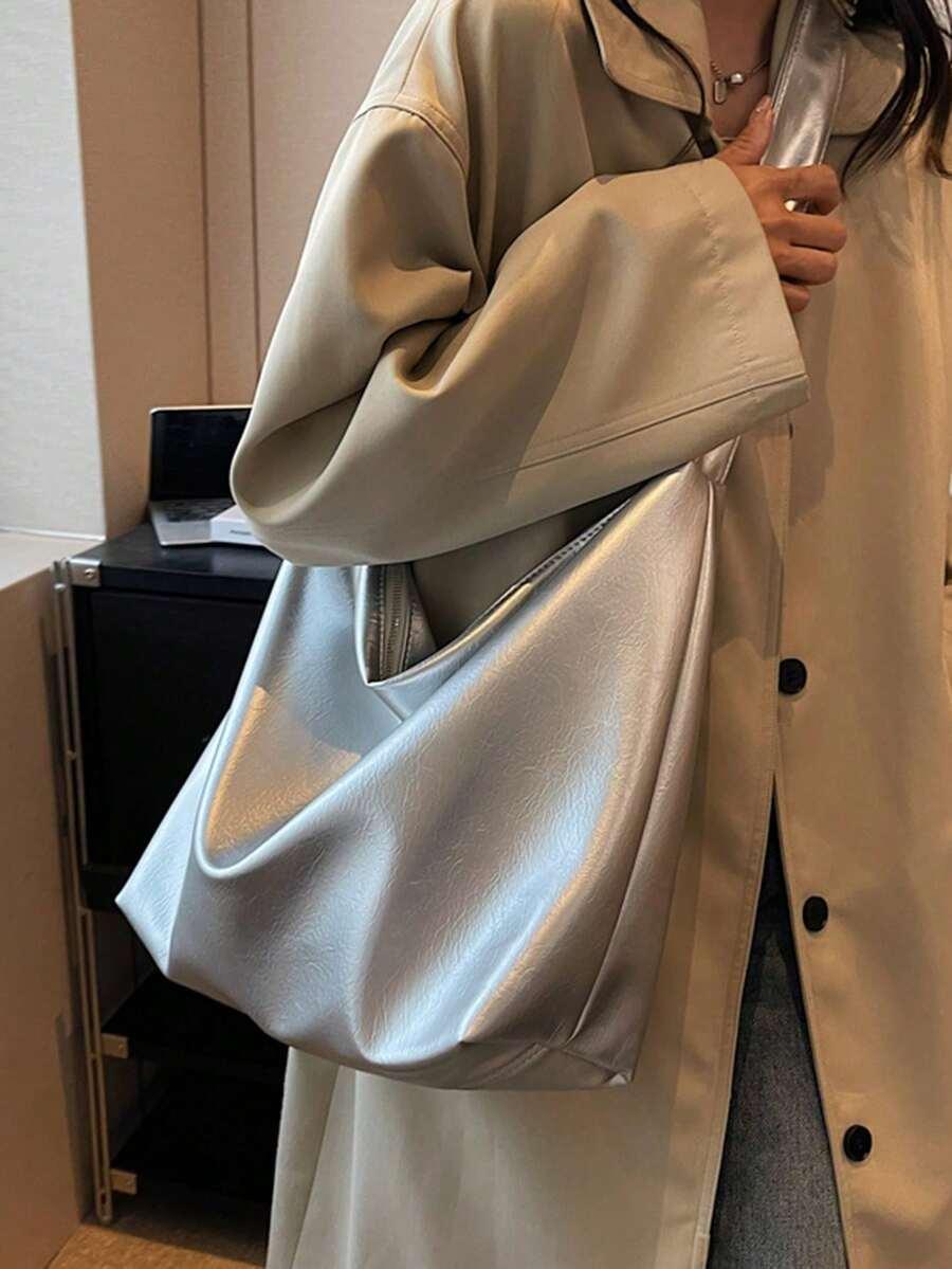 SHEIN SREBRNA TOREBKA NA RAMIĘ S07__15X32X43CM