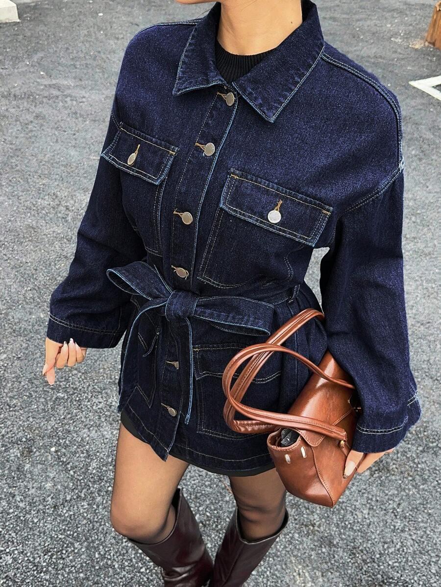 SIREN GAZE GRANATOWA KURTKA JEANS S06__S