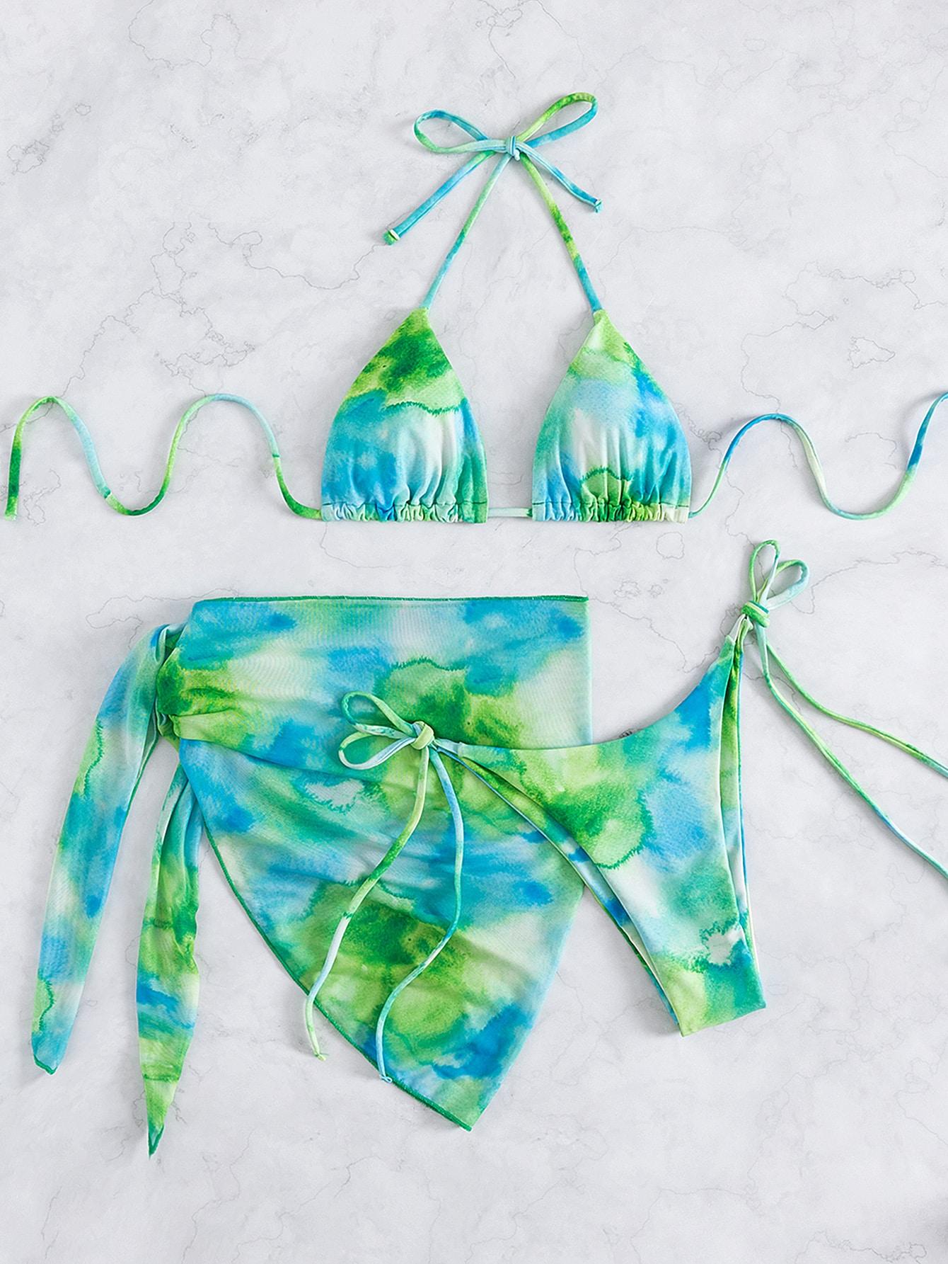 SHEIN DWUCZĘŚCIOWY STRÓJ KĄPIELOWY SARONG S09__XL