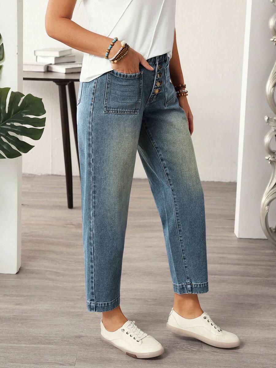 EMERY ROSE NIEBIESKIE SPODNIE JEANS S06__46
