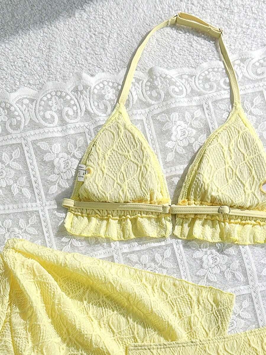 SHEIN DWUCZĘŚCIOWY STRÓJ KĄPIELOWY PAREO S09__158-162