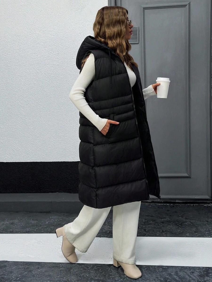 SHEIN CZARNA PIKOWANA KAMIZELKA W01__XS