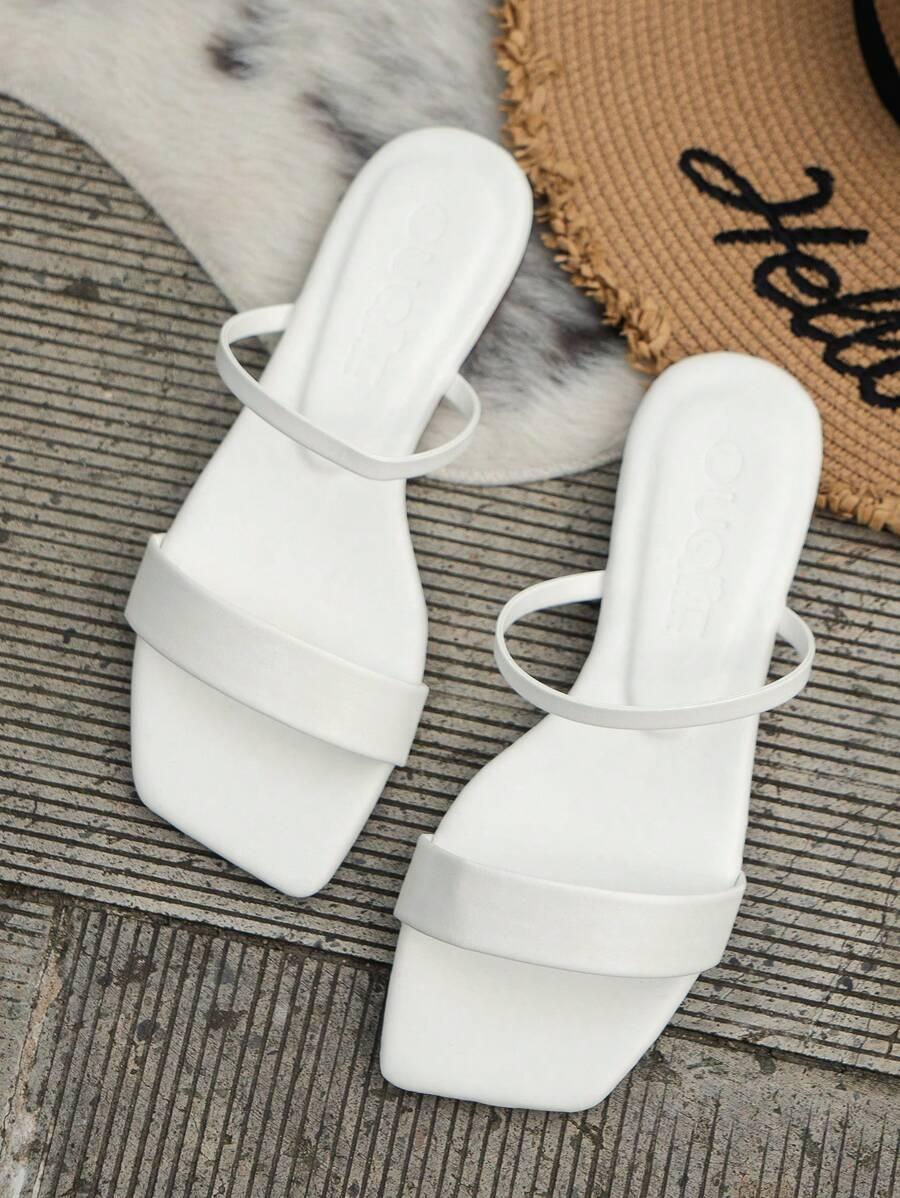 SHEIN BIAŁE KLAPKI PŁASKI OBCAS S06__36