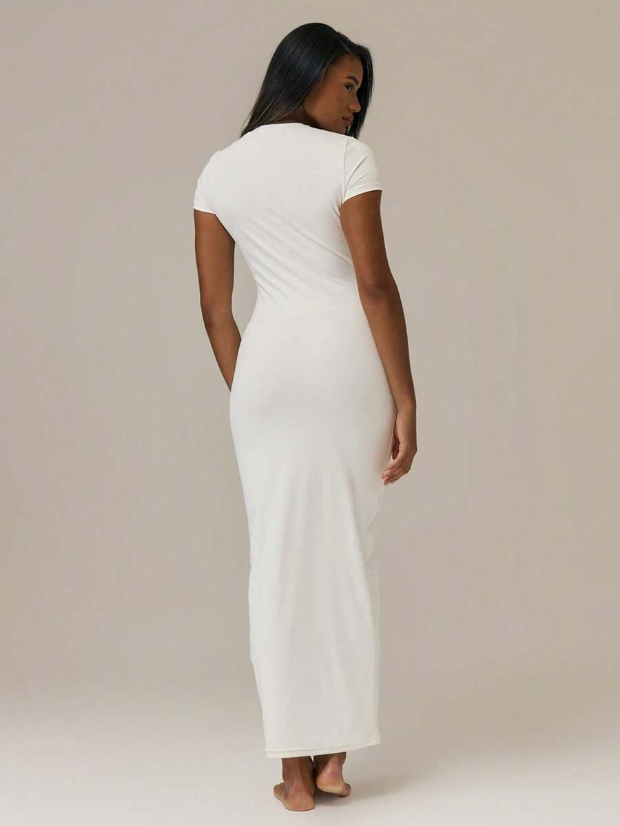 SHEIN BIAŁA MAXI SUKIENKA S06__L